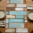thumbnail image 5 of Table Runners 72 Inches Long Dress Scarves, Blue Brown Vintage Farmhouse Kitchen Table Runner, Coffee Tablerunners, Retro Farmhouse Elegant Pastoral 14x72 Inch, 5 of 9