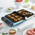 thumbnail image 3 of GETHFSA 1200W Indoor Electric Contact Grill & Panini Press with Non-Stick Dishwasher-Safe Plates, Independent Temperature Control 180°F–460°F, 7 Cooking Modes, Timer & Adjustable 5-Level Angles, 3 of 9
