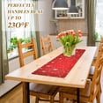 thumbnail image 3 of FREEAMG Winter Red Snow Long Trivet Table Runner Non-Slip Heat Resistant Table Protector Waterproof Easy to Clean Christmas Snowy Hot Pads Pot Holders Table Mats, 3 of 7