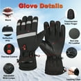 thumbnail image 3 of WERTYI Heated Gloves for Men Women, 4000mAh*2 Rechargeable Electric Gloves Touchscreen Gloves Winter Hand Warmer for Work Cycling Skiing Motorcycle, 3 of 7