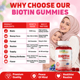 thumbnail image 7 of Vegan High Potency Hair Growth Biotin Gummies 5000 mcg For Women Kids Men | 90 Ct, 45 Servings, Non-GMO | Hair, Skin and Nails Gummy Vitamins & Prevents Hair Loss | Halal Vitamins | SHIFAA NUTRITION, 7 of 7