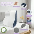 thumbnail image 5 of Orthopedic Bed Wedge Pillows, Soft Foam Triangle Pillow 12&24 Inches Height for Acid Reflux Relief, After Surgery, Ergonomic Incline Reading Pillow for Sleeping, Back Leg Pain Relief, 5 of 9