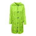 thumbnail image 4 of QUNYINEY Green Coats for Women Solid Button Mid Weight Casual Sweater Loose Long Sleeve Plus Size Long Cardigan Hoodless Coats, 4 of 5