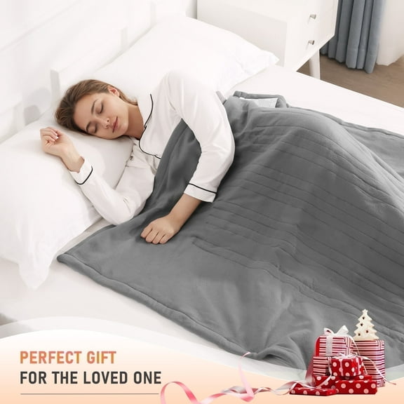 GASKY  Electric Blanket 50x60 Inches 4 Hour Auto Disconnect 6 Heat Settings Machine Washable