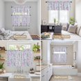thumbnail image 6 of Blue Yellow Pink Kitchen Curtains Sets for Windows 36 Inch Length, Modern Abstract Art Watercolor Rod Pocket Window Treatments Tier Curtains and Valances Set for Bedroom/Bathroom, 6 of 8