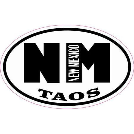 4in x 2.5in Oval NM Taos New Mexico Sticker