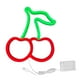 thumbnail image 1 of Lámpara de luz nocturna LED de neón alimentada por USB, luz decorativa de pared de fruta, señal de neón para fiesta de boda, iluminación roja en forma de cereza, 1 of 10