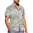 thumbnail image 2 of Mens Short Sleeve Dress Shirts Slim Fit Tshirts Shirts for Men Graphic Summer Tshirts Hawaiian Shirt for Men Cotton order again, 2 of 6