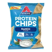 Atkins Protein Chips, Keto Friendly, Baked Not Fried, Ranch, 1.1oz