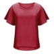 thumbnail image 5 of Puntoco moda mujer verano cuello pico manga corta sólido casual camisa blusa Puntoco Puntoco-5313, 5 of 9