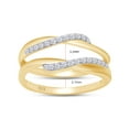 thumbnail image 4 of AFFY 0.14CT Moissanite Infinity Wedding Ring Guard Enhancer for Women 14K Yellow Gold over Silver-8.5, 4 of 6