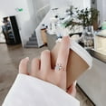 thumbnail image 5 of New Fashion Crystal Zircon Rings Sweet Flower Leaf Butterfly Adjustable Open Rings Female Wedding Engagement Jewelry Gift, 5 of 7