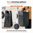 thumbnail image 4 of Gianna Laundry Hamper with 1 Pull-Out Removable Sorter Bags, Movable Wheels, Freestanding Clothes Basket Organizer in Bathroom, 1 × 18.3Gal (69L) Capacity, Rustic Brown and Black, 4 of 6