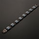 thumbnail image 3 of Pulsera para mujer, regalo para mujer, pulsera magnética de color azul carbón, pulsera de titanio de color azul carbón, pulsera para hombre., 3 of 4