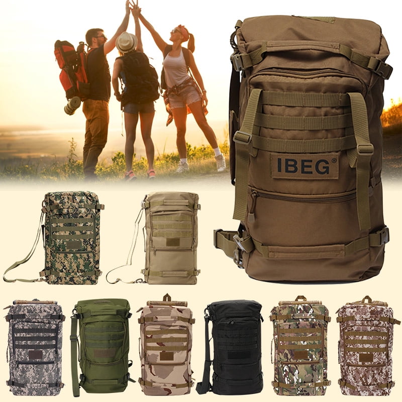 Travel Outdoor Camping Trekking Bag Military Tactical Hiking Shoulder Backpack 