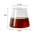 thumbnail image 6 of Glass Cups Set of 4 for Kitchen Drinking Glasses Elegant Conical Short Tumbler Whisky Glassware for Beer,Milk,Cocktail,Juice,9.87oz,Dishwasher Safe, 6 of 6