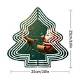 thumbnail image 3 of Metal Hanging Christmas Tree - Shaped Wind Decorations - Festive Garden Spinners with Twinkling Star Patterns for Holiday Cheer, 3 of 3