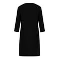 thumbnail image 6 of Diufon Nightgowns for Women Solid Color 3/4 Sleeve Crewneck Nightdress Casual Oversized Loose Home Sleepwear, 6 of 8