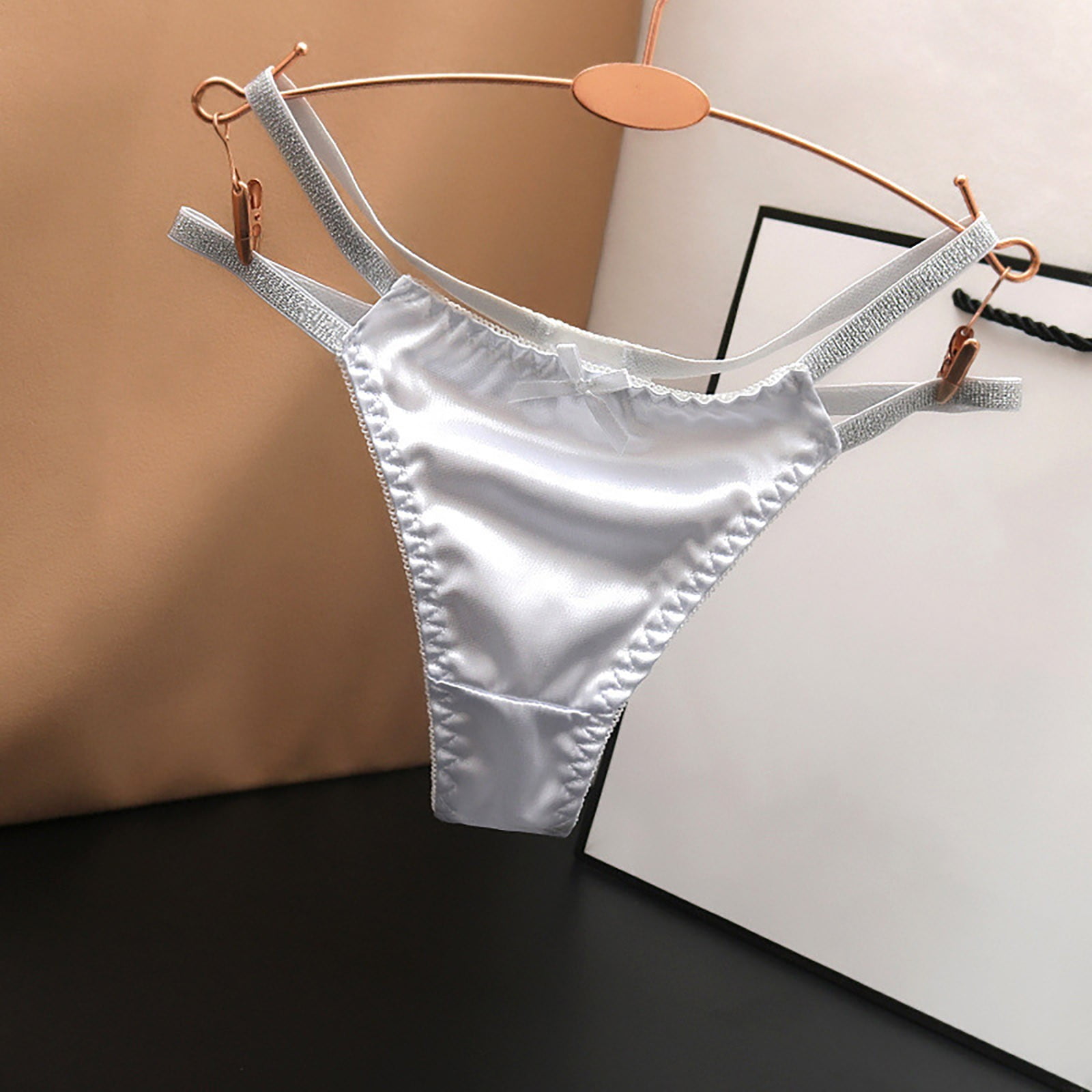Gibobby Calzones para mujer sexy Calzoncillos de tela de saten de cintura para mujer Bragas de ropa interior de de algodon de color solido Blanco Talla unica Walmart en linea