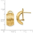 thumbnail image 3 of 14K Yellow Gold Earring Button Women'S 19 mm 9.5 Polished Fancy Omega Back Post Earrings, 3 of 3