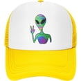 thumbnail image 2 of Trippy Alien Color Mesh Back Trucker Cap Baseball Cap, 2 of 8