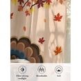 thumbnail image 6 of Thanksgiving Sheer Curtains 54 inches Long, Turkey Fall Pumpkin Maple Leaf Farmhouse Retro Light Filtering Sheer Window Curtains Rod Pocket Voile Drapes for Bedroom Living Room, 52"W x 54"L 2 Panels, 6 of 7