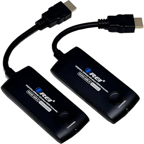 OREI Wireless HDMI Extender Transmitter & Receiver Up To 4K@60Hz - Upto 60 Feet (WUHD-66M-K)