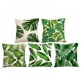 thumbnail image 3 of Monfince Set of 4 Green Plants Decorative Throw Pillow Covers 18x18 Inch Summer Decorations Linen Square Pillow Cases Tropical Plants Outdoor Sofa Couch Home Bed Decor Cushion Covers, 3 of 6