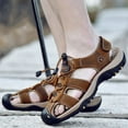 thumbnail image 5 of Frhoxug New Hollow-out Wading Shoes Men Sandals Hiking Shoes Summer Casual Beach Sandals Plus Size,13,Darkbrown, 5 of 8