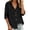 Black, variant on Women's Button-Down Shirts Lightweight Soft Collared Solid Color Cotton Blouses Dressy Casual Roll Tab Long Sleeve Tops with Chest Pocket L