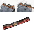 thumbnail image 2 of Flame Print Cotton Metal Belt Adjustable Length For Men Women Punk Rock Street Style Hip Hop Clothing Accessory, 2 of 4