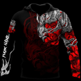 thumbnail image 5 of Sudadera con capucha para hombre nueva con estampado 3D de tatuaje de samurái japonés, tendencia de moda, ropa de manga larga estilo Y2K para hombre, 5 of 5
