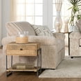 thumbnail image 4 of Roundhill Furniture Nason Wide Wale Corduroy Sectional Sofa Chaise with Armchair and Ottoman, Parchment, 4 of 13