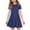 Navy, variant on CCRFTGI Short Sleeve Dresses for Children Girls Size 7 Casual 2026 Summer A Line Skater Dress Funny Solid Dresses Holiday Girls Fashion Purple 9-10 Years