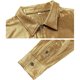 thumbnail image 3 of pstuiky Camisas de invierno de manga larga para hombre, Camisa formal informal para hombre, color liso, con lentejuelas y botones, para fiesta, manga larga, con solapa y manga larga Tops de hombre m, 3 of 5