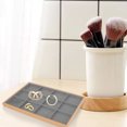 thumbnail image 1 of 12 Grids Jewelry Organizer Tray Black Stackable Velvet Jewelry Trays Drawer Inserts Earring Organizer For Women Girls Jewelry Storage Display Case For Rings Earring Necklaces, 1 of 8