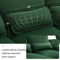 thumbnail image 5 of 123” Sectional Couches with Console for Living Room, Modern U-Shaped Cloud Sofa w/Double Chaise, Built-in 2 Cup Holders and 2 USB Ports, 6-seat Large Upholstered Couch for Apartment(Velvet,Green), 5 of 9