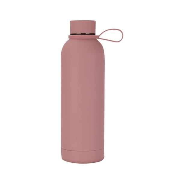 Clearance!Maojin Botella de agua portátil para deportes al aire libre, taza aislada de boca pequeña de acero inoxidable con mango portátil, 500ml