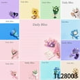 thumbnail image 6 of Romantic Flower Art - Themed Sticky Notes (3.54×3.54 Inches) 100-Pack with105 Emoticon Stickers, Strong Adhesive for All Your Note-Taking Needs, Easy To Write on, Great for Project Planning, 6 of 12