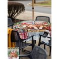 thumbnail image 4 of Outdoor Tablecloth with Umbrella Hole and Zipper, Christmas Square Table Cloth 54x54 Inch Waterproof Tablecloth, Winter Xmas Tree Gingerbread Dogs Red Truck Grey Picnic Table Cover for Patio Camping, 4 of 7