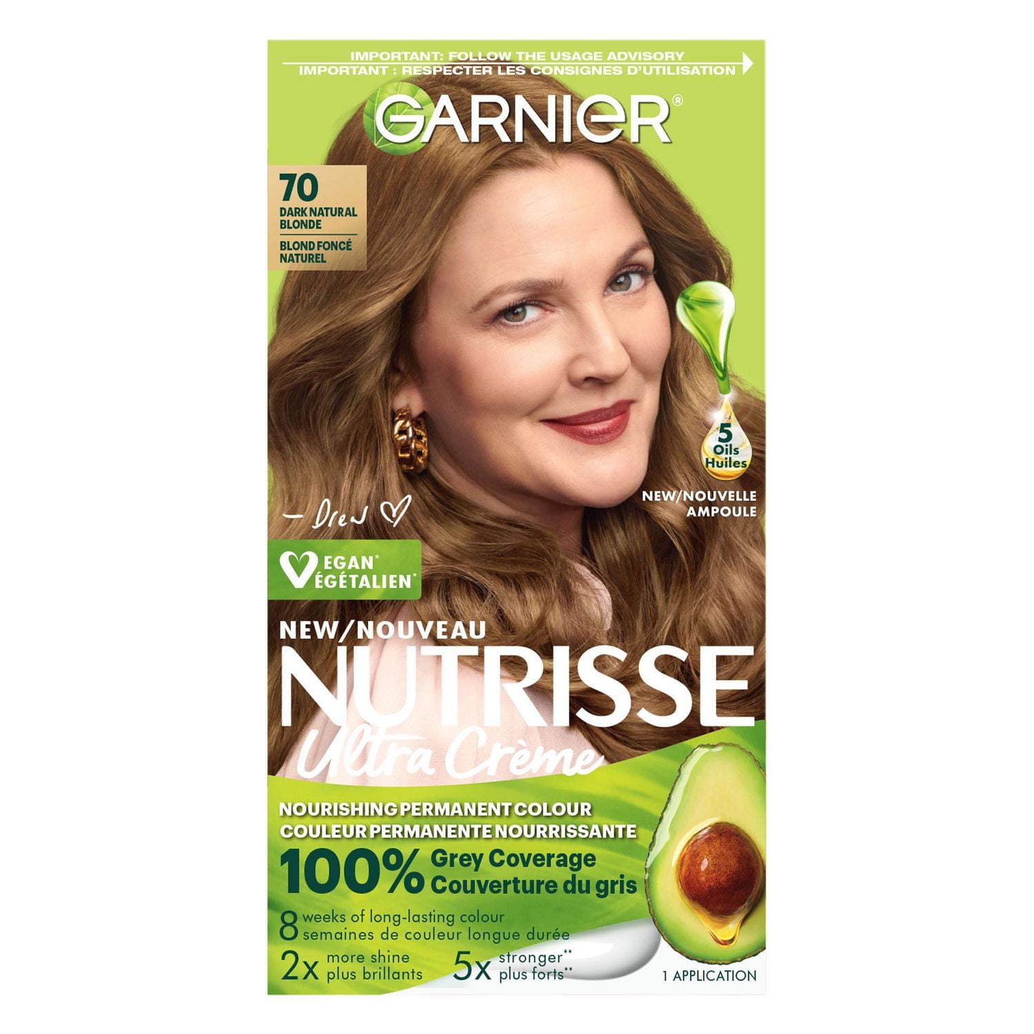 Garnier Nutrisse Ultra Crème, Permanent Hair Dye, Long-Lasting,1 unit