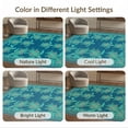 thumbnail image 7 of ODIKA 4'x6' Ultra-Soft Area Rug, Door Interlocking Ocean Turtle Motifs Coral Fills Seafoam Round None Washable, Bare feet friendly, Silk-Touch for Bedroom Home office, 7 of 7