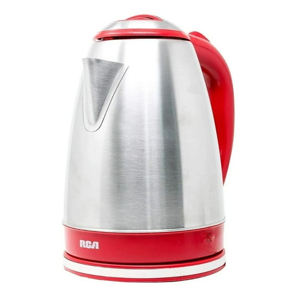 Tetera Eléctrica RCA RC-180R color plateada y rojo 2L