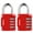 Red, variant on Padlock, 4 Digit Combination Locks for Luggage Locker Toolbox Storage Box Warehouse Office School Gym Black