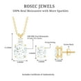 thumbnail image 6 of Rosec Jewels Oval Shape Moissanite Solitaire Earring and Pendant Set for Women (D-VS1 Grade), 18K Yellow Gold, 6 of 7