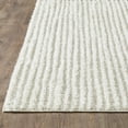 thumbnail image 2 of Loomaknoti Vemoa Altomarze 2' x 3' Light Grey Stripe Indoor Accent Rug, 2 of 10