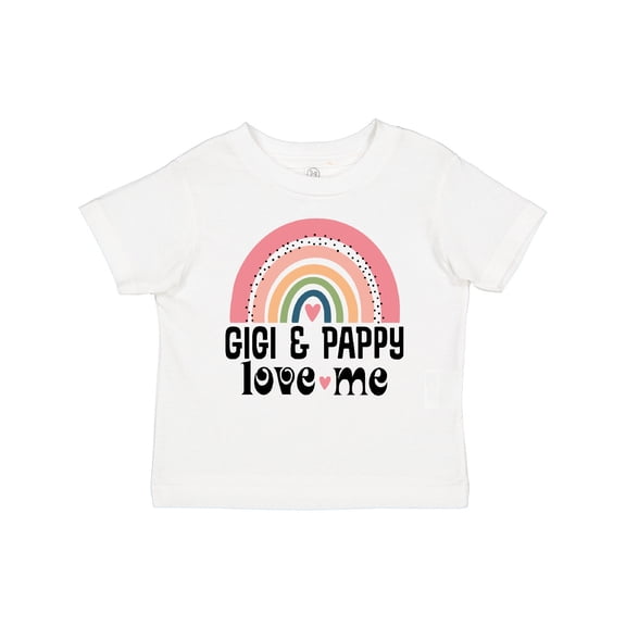 Inktastic Gigi and Pappy Love Me Grandchild Rainbow Girls Toddler T-Shirt