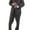 Gray, variant on Studio18 Mens 52 Slim Fit Sateen Striped Lapel Formal Tuxedo Suit Set - Black - 36S