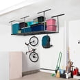 thumbnail image 2 of Overhead Garage Storage Rack, Heavy-Duty Metal Garage Ceiling Storage Rack, Adjustable Ceiling Drop-Down, 400 lb. Loading Weight Capacity, 2 of 10