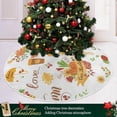 thumbnail image 6 of GZHJMY Thanksgiving Tree Skirt Pumpkin Xmas Tree Skirt Floor Door Round Mat Decorations for Holiday Party Home Christmas Day Ornaments, 47.2", 6 of 6
